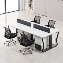 Staff office desks and chairs 4-person combination simple modern office furniture 6-person screen work position staff computer desk