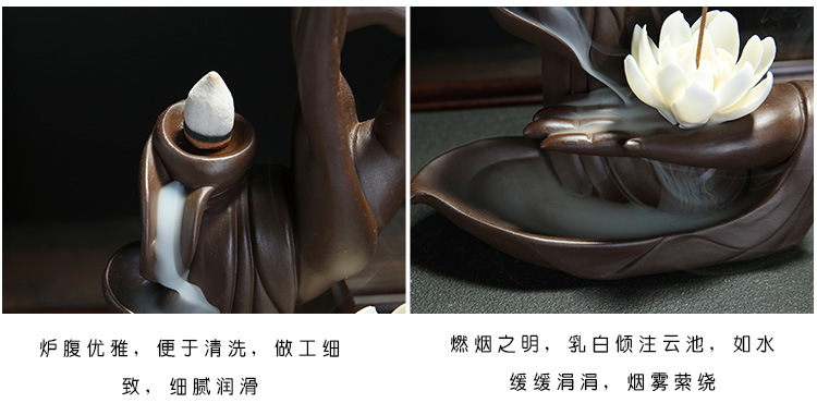 Violet arenaceous back censer zen bergamot ta household indoor antique aromatherapy furnace large head of creative furnishing articles