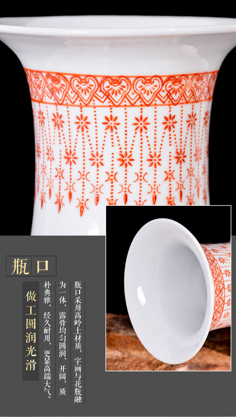 Jingdezhen ceramics vase furnishing articles sitting room flower arranging large TV ark, of Chinese style household decoration arts and crafts