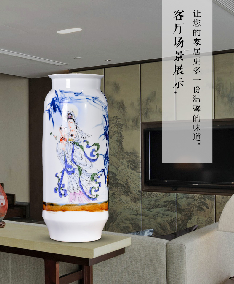 Jingdezhen ceramics hand - made SongZi guanyin flower arranging new Chinese vase sitting room porch TV ark adornment furnishing articles