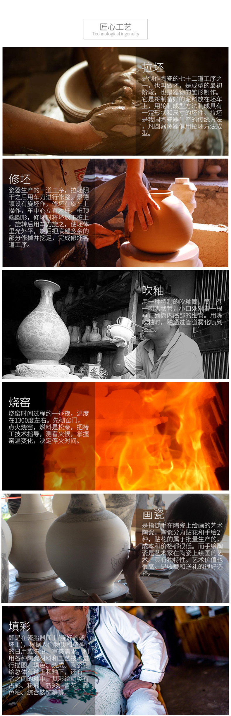 Jingdezhen ceramics up with ruby red vase rich ancient frame of Chinese style household, the sitting room porch classical handicraft furnishing articles