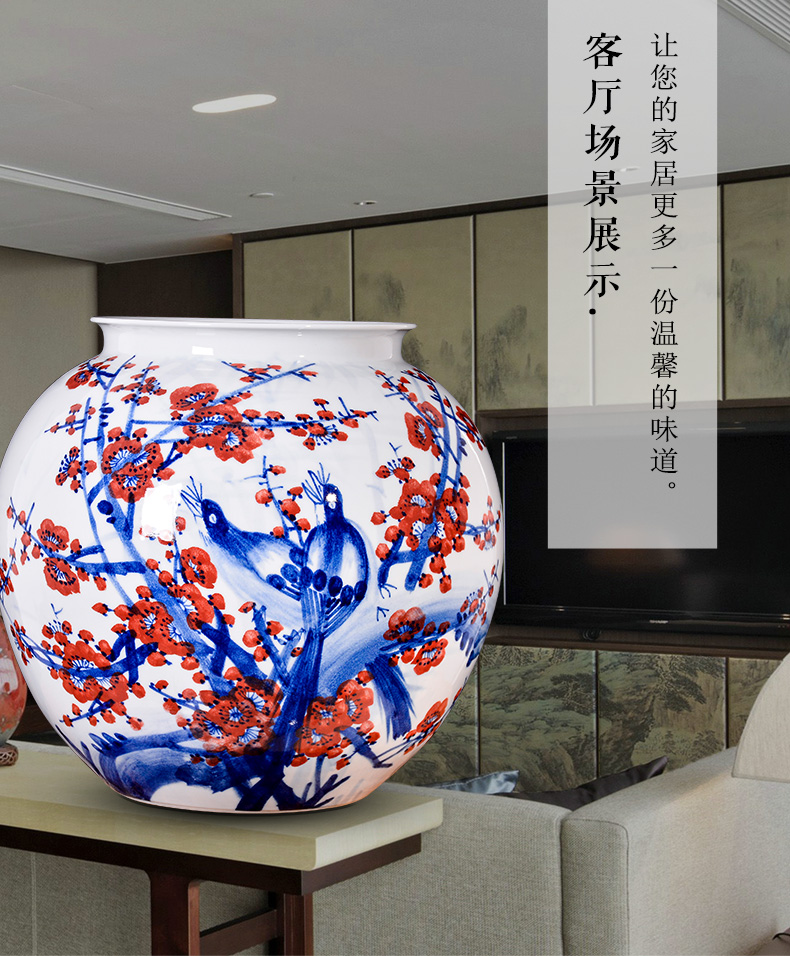 The Master of jingdezhen ceramics hand - made enamel vase flower arranging new Chinese style living room TV ark, beaming furnishing articles