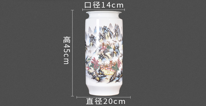 Chinese jingdezhen ceramics pastel landscape vase home rich ancient frame depending on the counter top sitting room adornment is placed