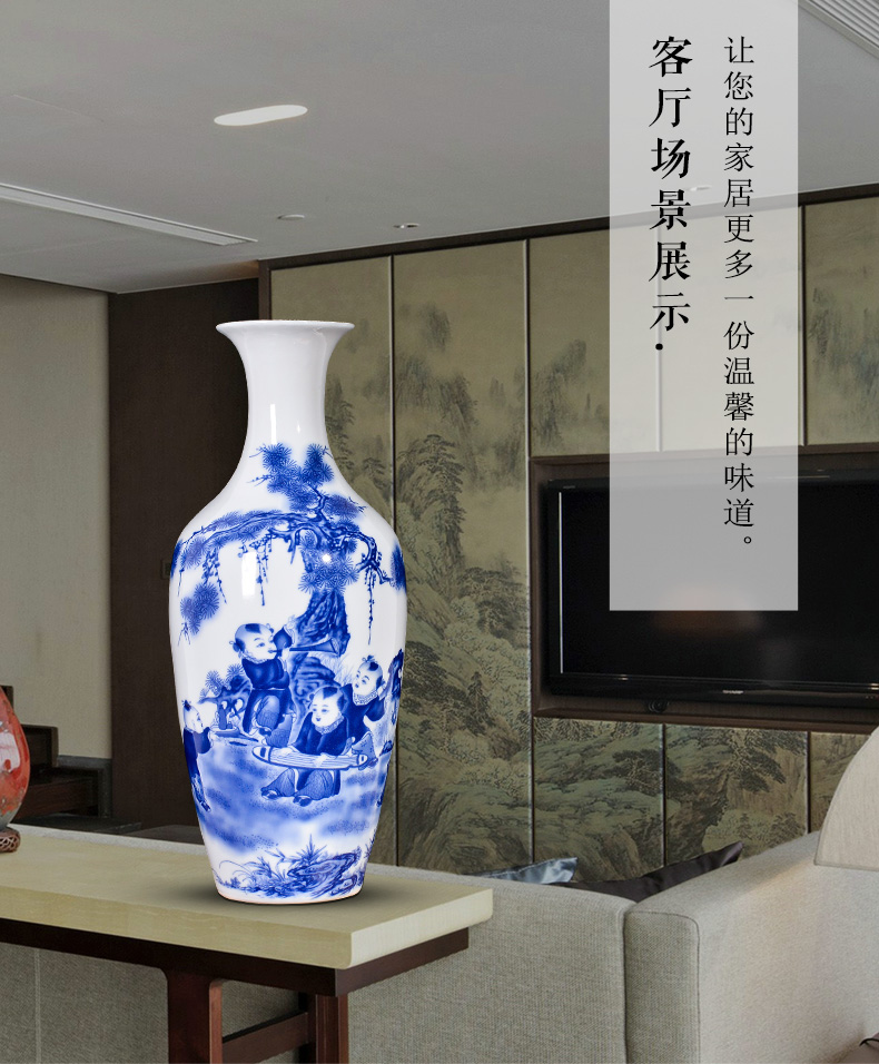 Jingdezhen ceramics vase furnishing articles sitting room flower arranging large TV ark, of Chinese style household decoration arts and crafts