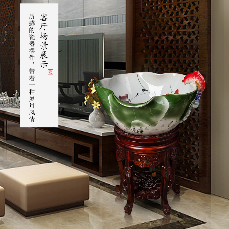Jingdezhen ceramic aquarium household goldfish bowl sitting room balcony office furnishing articles courtyard water vats fish bowl