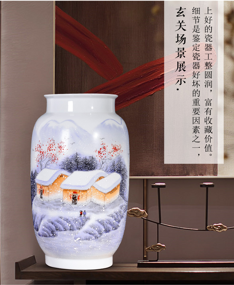 The Master of jingdezhen ceramic hand - made flower arranging dried flower vase sitting room place, new Chinese style household adornment TV ark