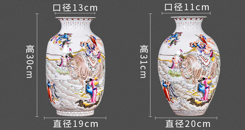 Jingdezhen ceramics vase flower arranging furnishing articles TV ark, hand - made the ensemble of the sitting room porch home decoration