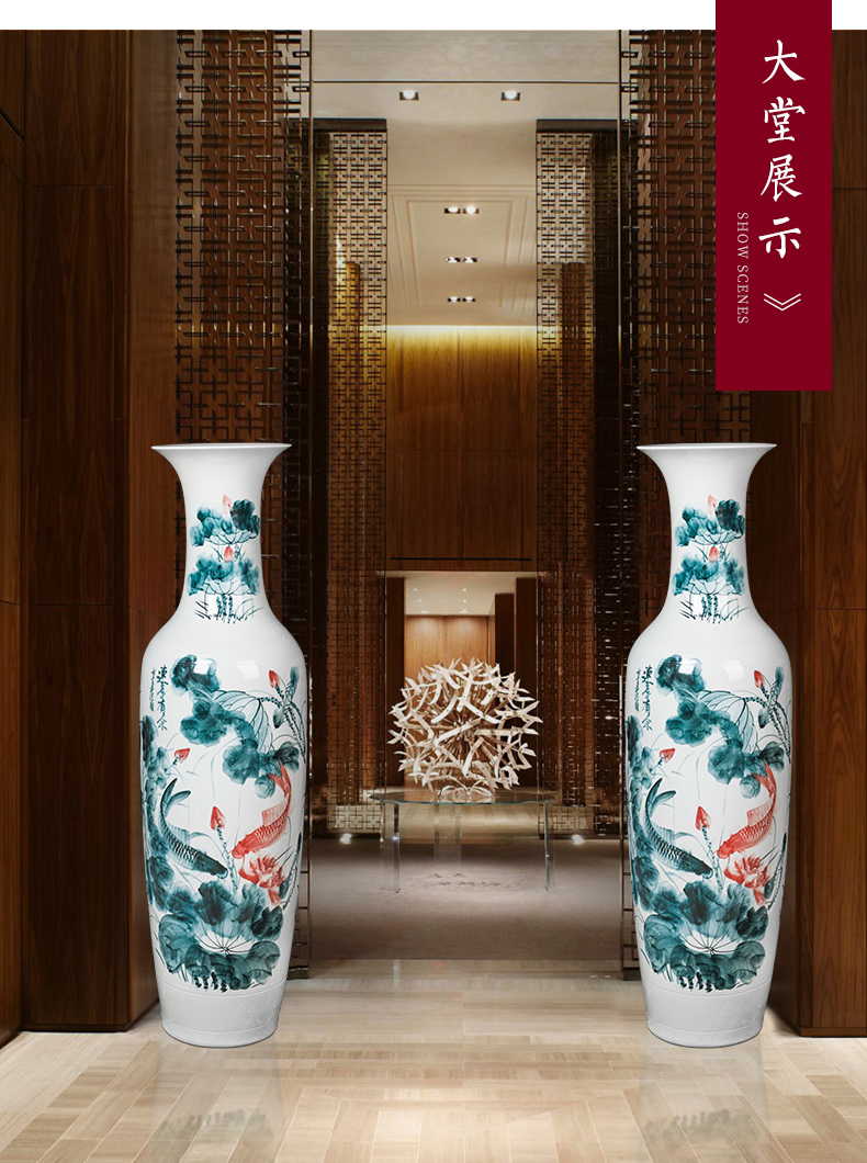 The Large vase hand - made porcelain of jingdezhen ceramics for years more than sitting room the opened new Chinese style household hotels