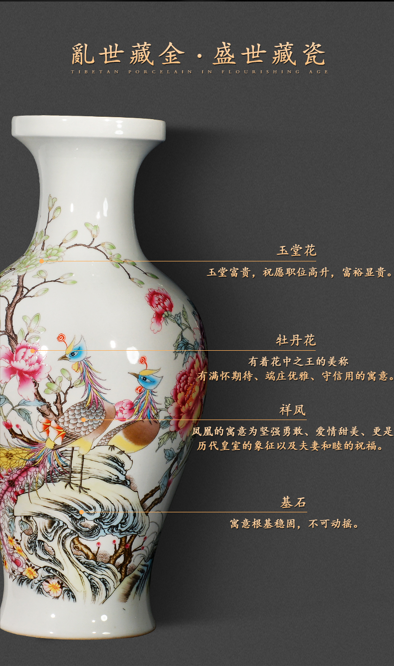 Jingdezhen ceramic vases, flower arrangement sitting room porch decoration of Chinese style household TV ark, China antique bottles