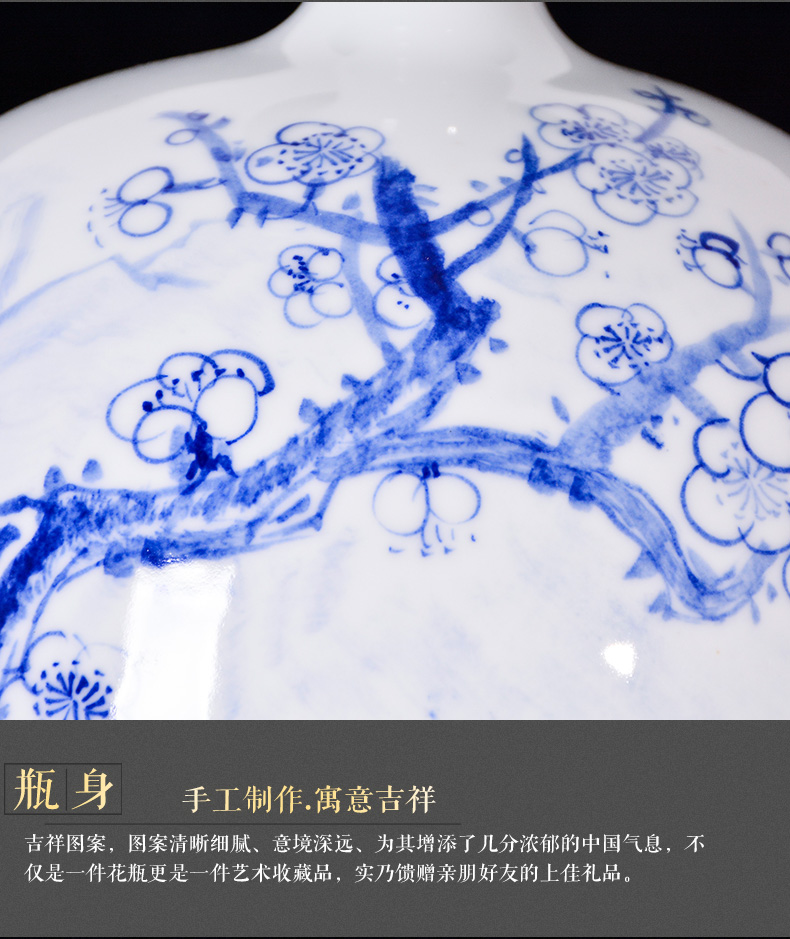 The Master of jingdezhen ceramic hand - made harbinger figure vases, flower arranging Chinese style living room TV cabinet porch decoration furnishing articles