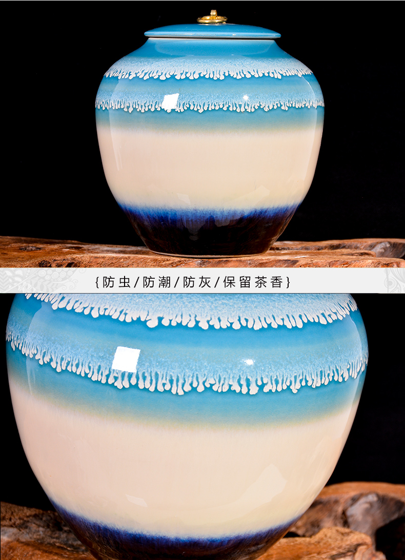 Jingdezhen ceramics tank storage tank up with general jar with cover caddy fixings home furnishing articles home decoration