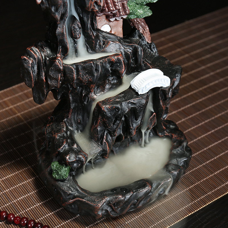 Mountain stream back censer ceramic creative furnishing articles home ta new large rockery arts and crafts