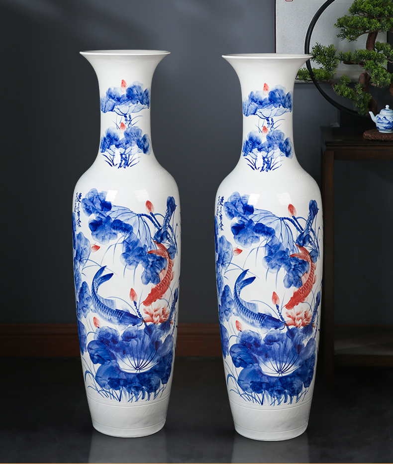 The Large vase hand - made porcelain of jingdezhen ceramics for years more than sitting room the opened new Chinese style household hotels
