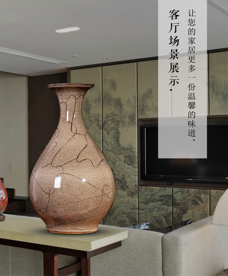 Creative up jingdezhen ceramics vase flower arrangement sitting room furnishing articles furnishing articles home study TV ark, adornment