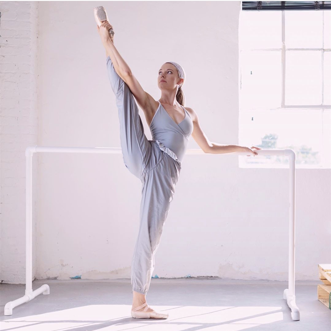 Spot Bullet Pointe American Import Dance Roll Waist Tightness Hot Body BP Long Pants Double Bicolor Two Wear