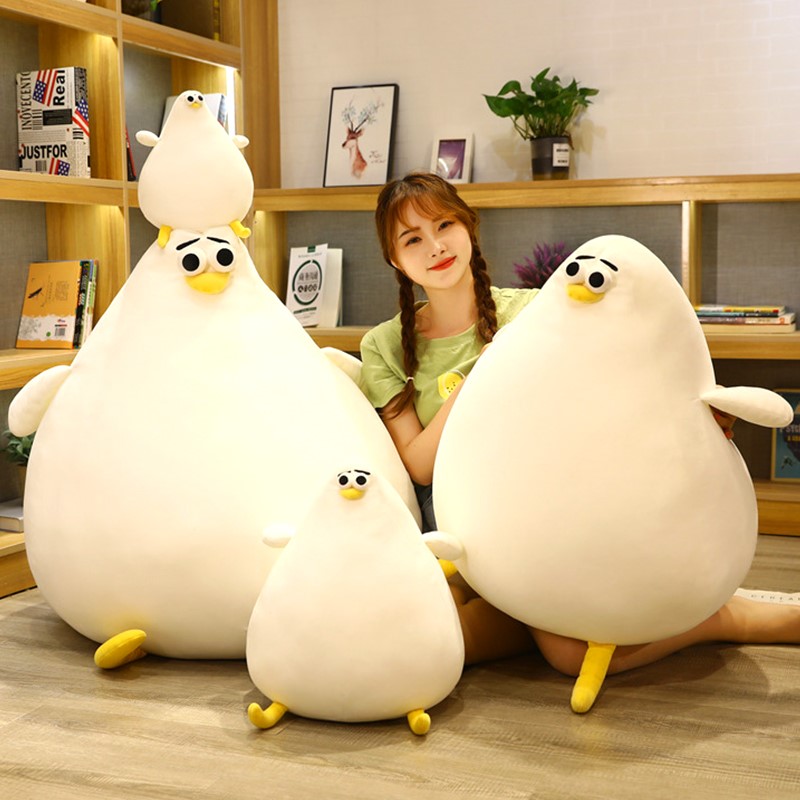 Cute Seagull Doll Sleeping with pillow girl Mao suede toy doll Gongzai Children's birthday present Guys ugly cute
