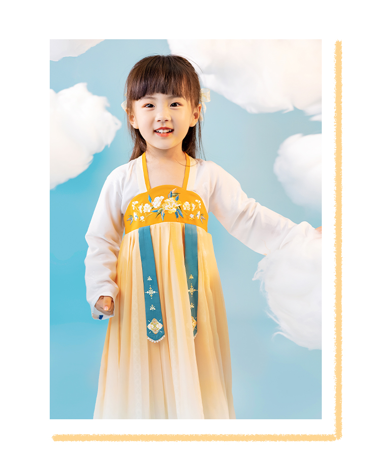 华小夏儿童汉服女童小花裙 图10