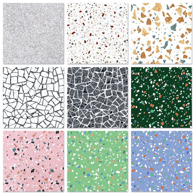 Nordic wind flux color grinding tile 600x600 restaurant shop chain anti - slip floor tile