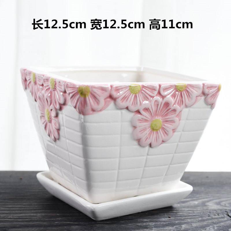 Special offer a clearance large flower pot ceramics creative move of large diameter butterfly orchid potted meat more money plant orchid flower POTS