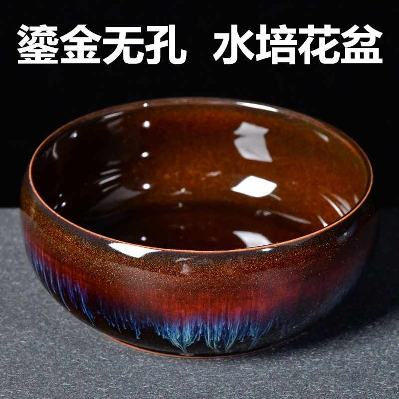 Copper grass hydroponic flower pot ceramic without special offer a clearance hole contracted large daffodil water raise sleep bowl lotus leaf of lotus
