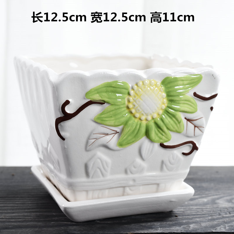 Special offer a clearance large flower pot ceramics creative move of large diameter butterfly orchid potted meat more money plant orchid flower POTS