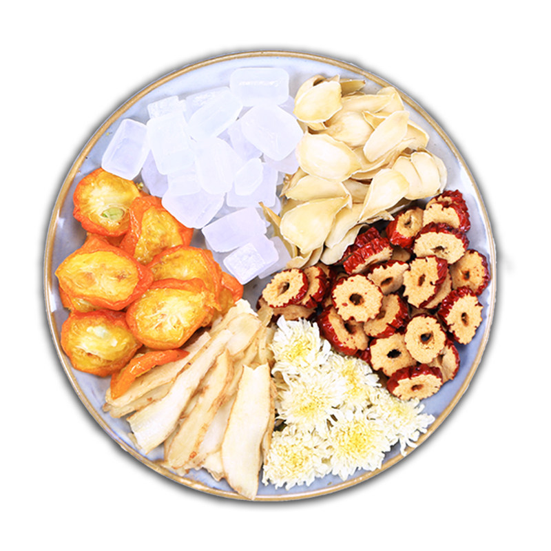 Golden tangerine flower tea for nourishing lung and throat tea liopharyngeal protective voice for teachers clear fire and anti-smog jade bamboo lily moisturizing the voice