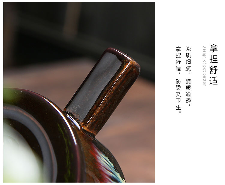 Fujian and tea set built red glaze, household automatically make tea of the lazy ceramic teapot millstones kung fu tea cups