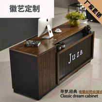 Bar table cashier Small industrial style counter Clothing barber shop Commercial company retro front desk reception desk