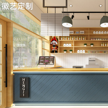 Industrial style Retro bar Bar Restaurant Cafe Cashier Milk tea shop reception desk Shop front desk Right angle cabinet