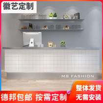 Fashion Nordic style cake shop Coffee shop Bar Restaurant Clothing store Simple cashier Yoga hall front desk