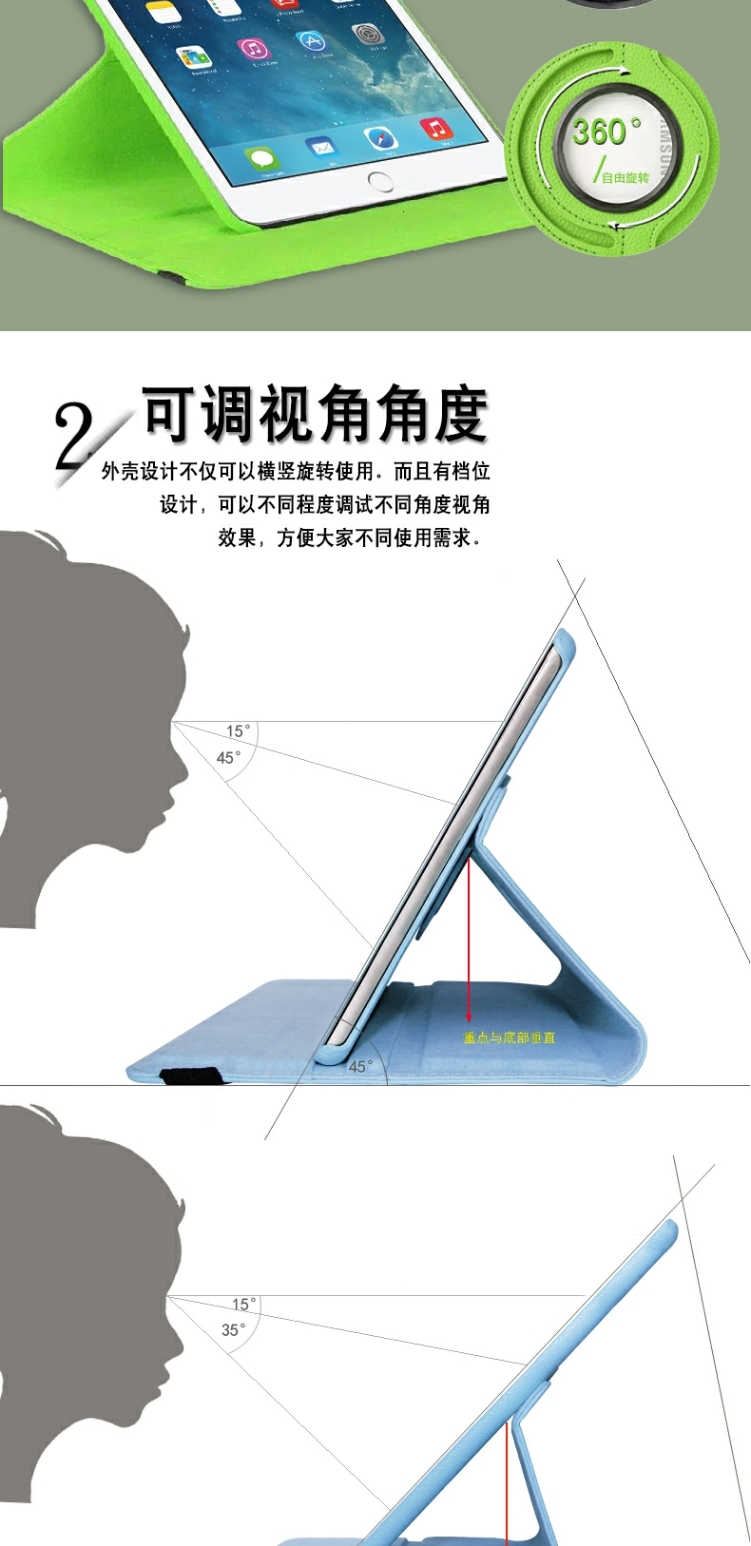 Apple iPad2 iPad3 Máy tính bảng iPad4 ipad Xoay ngủ Holster A1395 - Phụ kiện máy tính bảng ốp ipad pro 2020