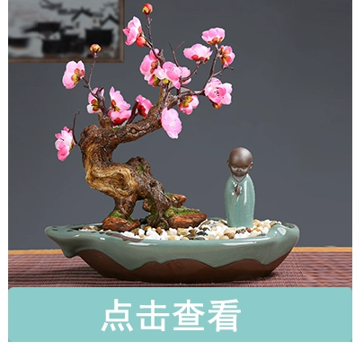 Mới mô phỏng theo phong cách Trung Hoa bonsai bất tử hoa khô chào đón thông Zen phòng khách sáng tạo hiên nhà may mắn trang trí - Trang trí nội thất