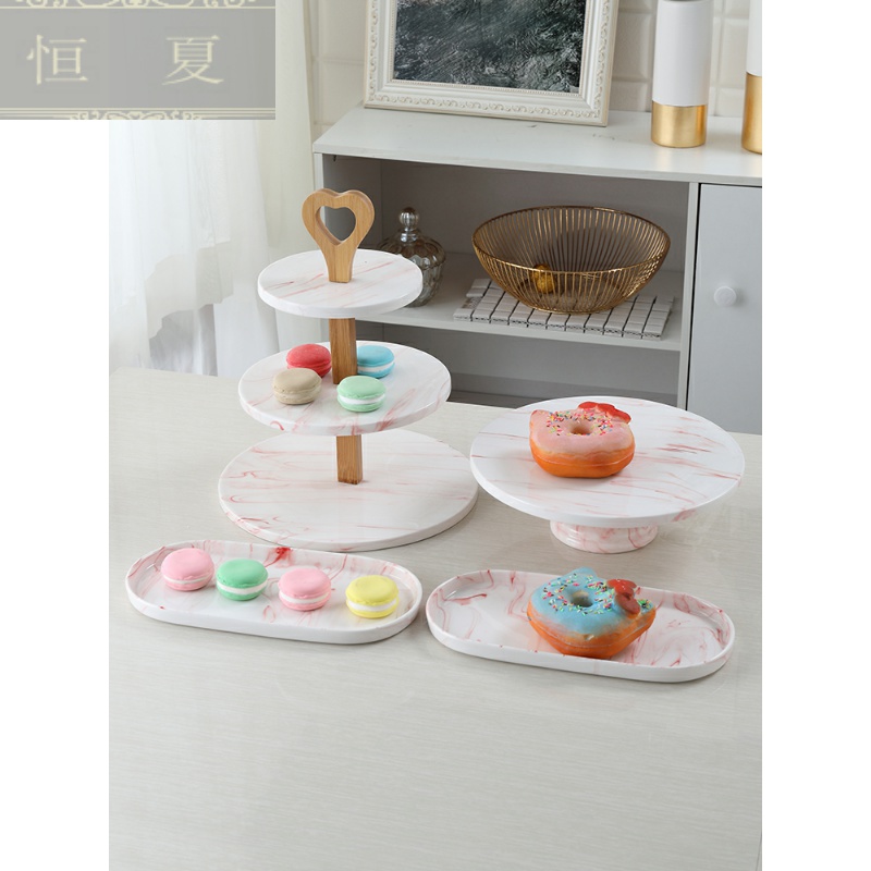 European ceramic dessert table furnishing articles suit a buffet afternoon tea table birthday cake dessert tray display shelf