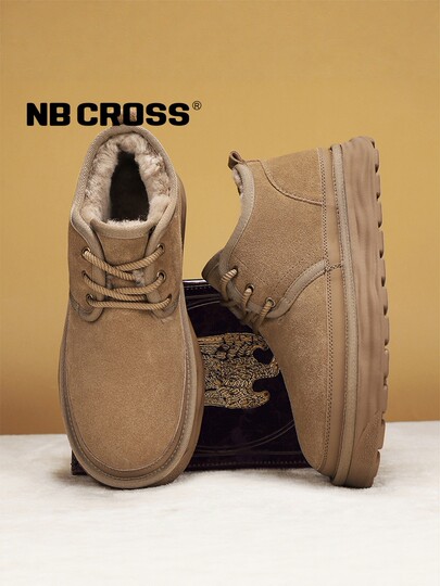 NB CROSS flagship store winter new snow boots men's velvet thickened warm cotton shoes fashionable casual short boots