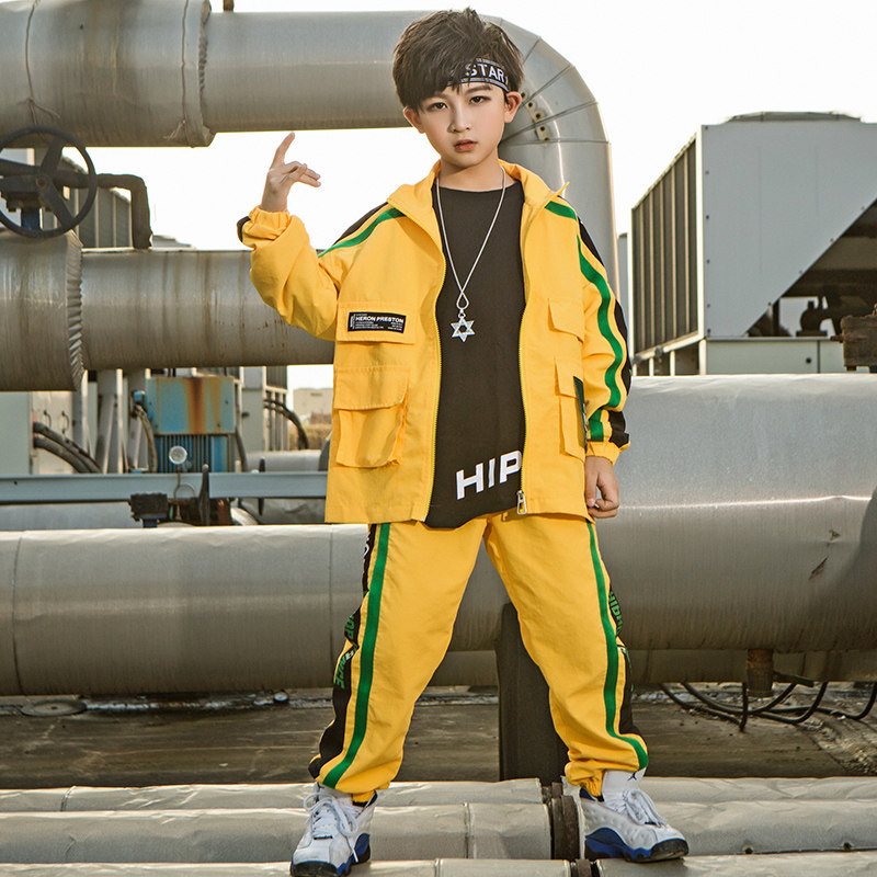 Boys Street Dance Kit Hiphop Fall Winter Fashion Show Children Hip Hop Performance Clothes