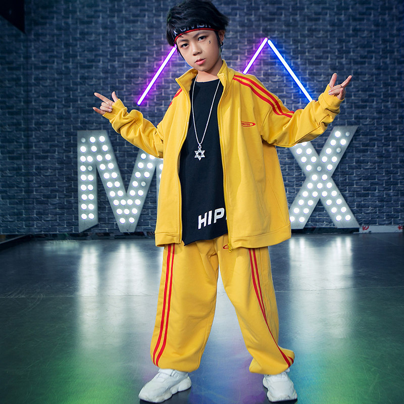 Boys hip-hop autumn suit 2019 new children's performance clothing fashion hip-hop performance clothing hiphop sportswear