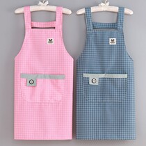 2021 new cotton linen apron home kitchen thin cute women summer fashion waterproof oil-proof custom work clothes