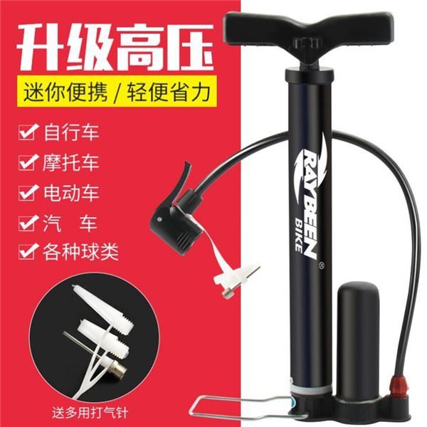 Road car pump with barometer bicycle barometer battery car plus household children's steam jane high voltage universal