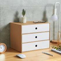 Kraft paper contains box drawer office desktop to collect artifact A4 folder receiver box bill