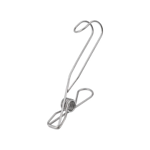 Kitchen stainless steel clip with hook for hanging bathroom sock clip windproof clothes drying rack household clothespin 824
