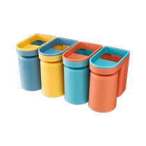 Wall-mounted drain cup holder wall-mounted toothbrush storage rack no punching hole bathroom cup toothpaste toothbrush storage rack 824