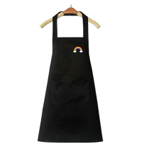 Apron womens home kitchen waterproof and oil-proof catering work clothes 2023 new Internet celebrity autumn and winter smock apron 824
