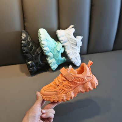 歌布猫秋冬网面透气儿童运动鞋