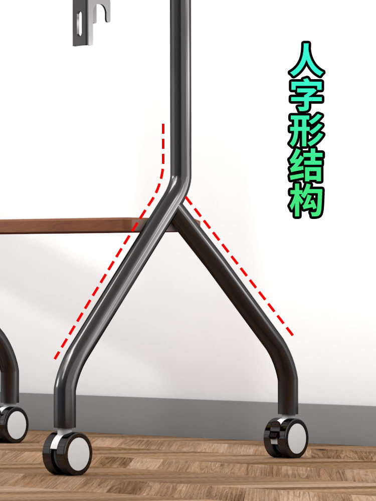 Universal Tv Mobile Stand Floor-Standing Wheeled Cart Suitable for Huawei Changhong Konka 55/65/ 75inch