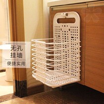  Capable of hanging storage blue Dirty Laundry Containing Basket Large Wall-mounted Folding Dirty Laundry Basket Toilet For Dressing and Dirty Laundry