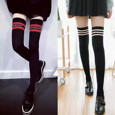 Large size calf socks female 200 kg fat MM plus spring and summer knee socks Female Japanese high tube socks student thigh socks