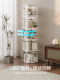 Bookshelf floor-standing storage rack 360-degree rotating movable display bookcase living room study corner multi-layer storage rack