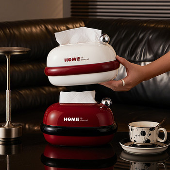 Magnetic Tissue Box for Living Room 2025 New Model High-End Light Luxury Creative Tissue Box Napkin Storage Box