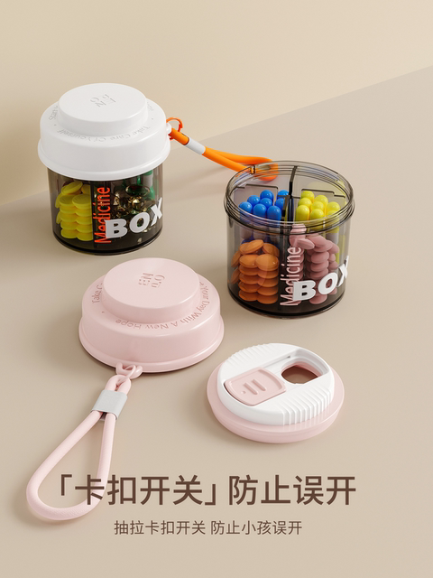 Portable Pill Box for Seven Days a Week, Mini Medicine Dispensing Box for Three Meals a Day, Compartmentalized Medicine Storage Box