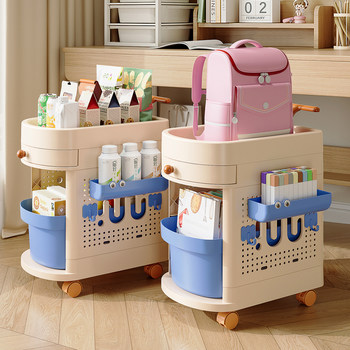 A Magical Under-Desk Movable Cart for Storing School Bags, Snack Storage Cabinet, Multifunctional Backpack Storage Rack